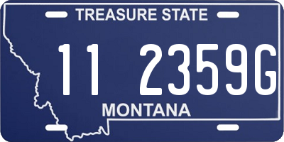 MT license plate 112359G