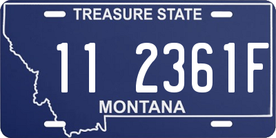 MT license plate 112361F