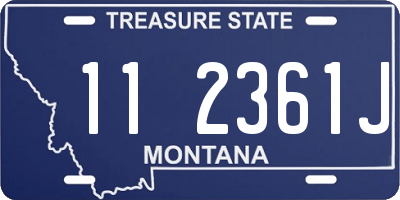 MT license plate 112361J