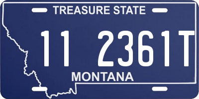 MT license plate 112361T