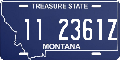 MT license plate 112361Z