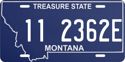 MT license plate 112362E