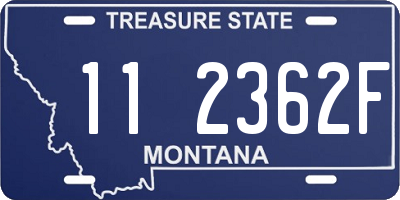 MT license plate 112362F