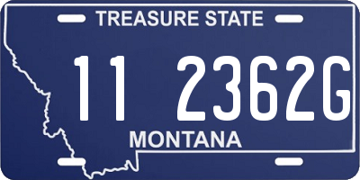 MT license plate 112362G