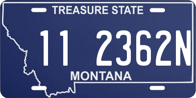 MT license plate 112362N