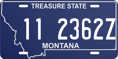 MT license plate 112362Z