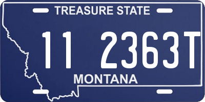 MT license plate 112363T