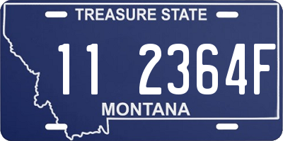 MT license plate 112364F
