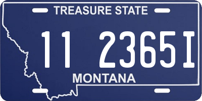 MT license plate 112365I