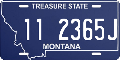 MT license plate 112365J