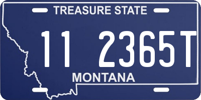 MT license plate 112365T