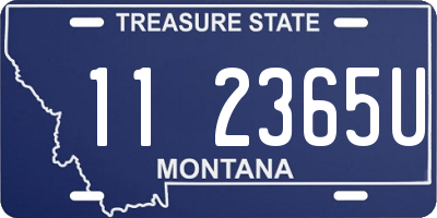 MT license plate 112365U