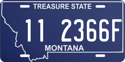 MT license plate 112366F