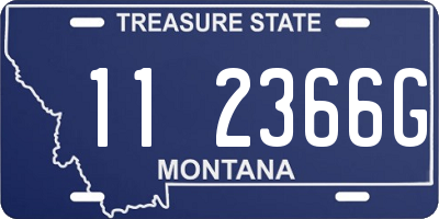 MT license plate 112366G
