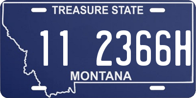 MT license plate 112366H
