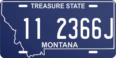 MT license plate 112366J