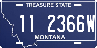 MT license plate 112366W