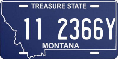 MT license plate 112366Y