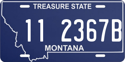 MT license plate 112367B