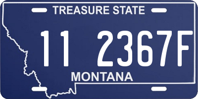 MT license plate 112367F