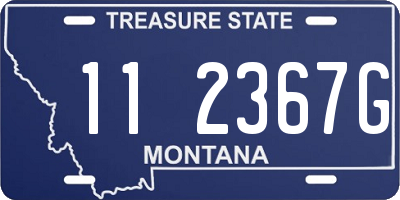 MT license plate 112367G