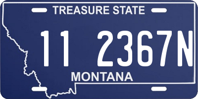 MT license plate 112367N