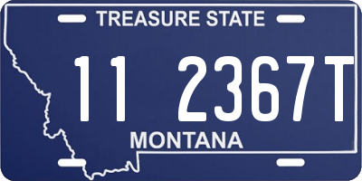 MT license plate 112367T