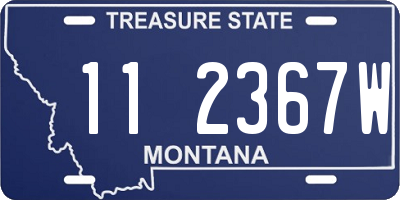MT license plate 112367W