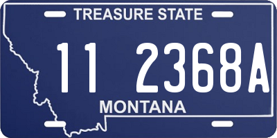 MT license plate 112368A