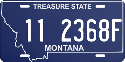 MT license plate 112368F