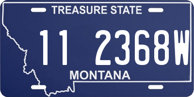 MT license plate 112368W