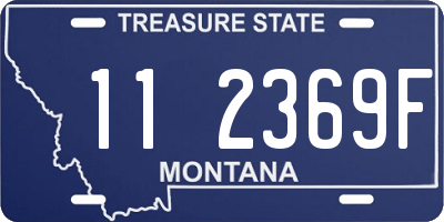 MT license plate 112369F