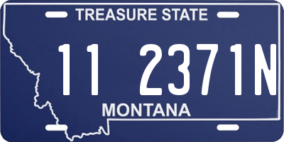 MT license plate 112371N