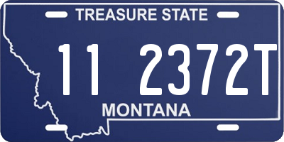 MT license plate 112372T