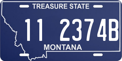 MT license plate 112374B