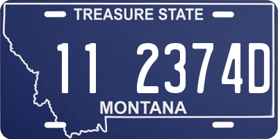 MT license plate 112374D