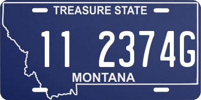 MT license plate 112374G