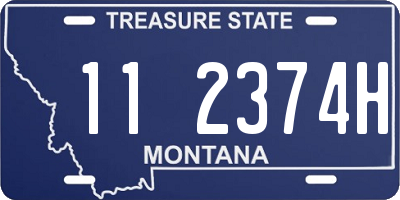 MT license plate 112374H