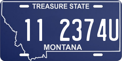 MT license plate 112374U