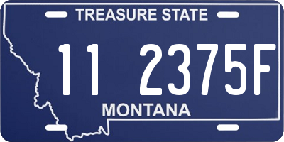 MT license plate 112375F