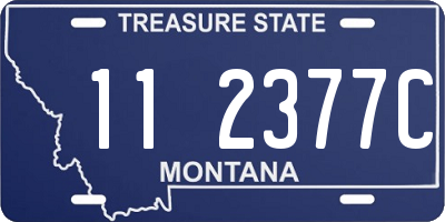 MT license plate 112377C