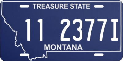 MT license plate 112377I