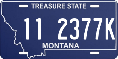 MT license plate 112377K