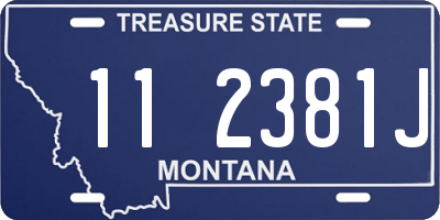 MT license plate 112381J