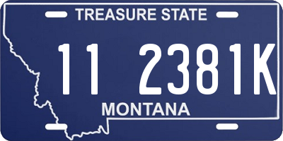 MT license plate 112381K