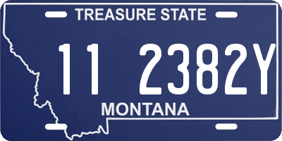 MT license plate 112382Y