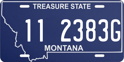 MT license plate 112383G