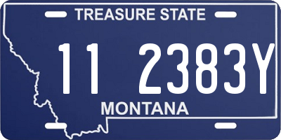 MT license plate 112383Y
