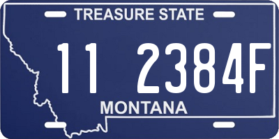 MT license plate 112384F