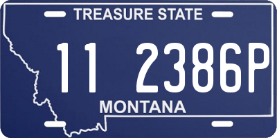 MT license plate 112386P